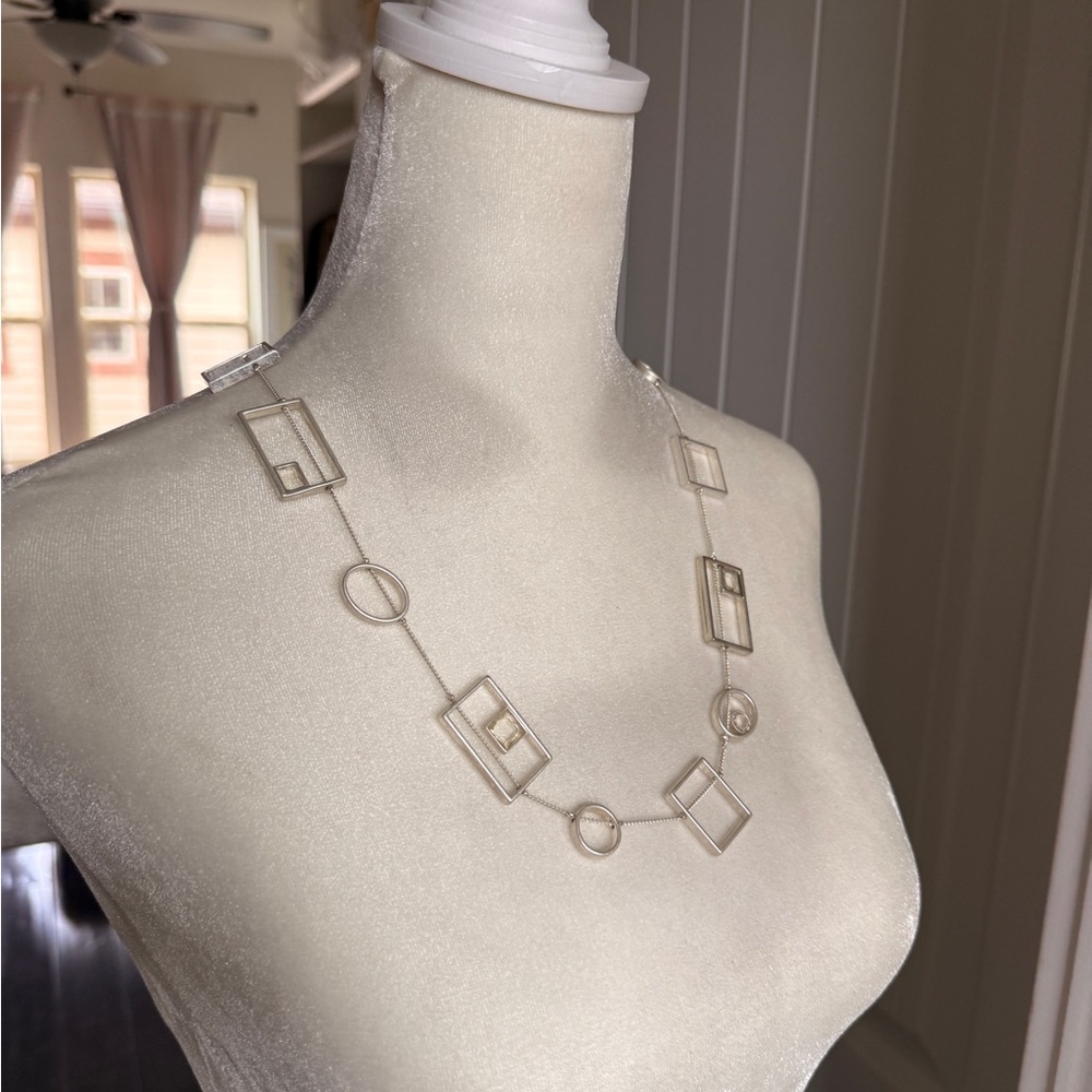 MarlaWynne Silver Geometric Necklace New